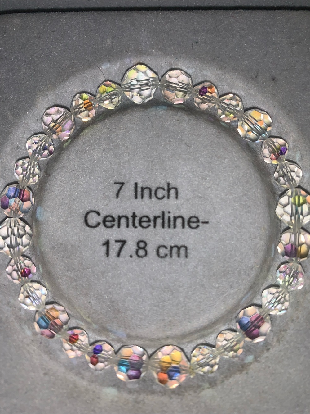 Aurora borealis Swarovski Crystal Beaded stretch Bracelet